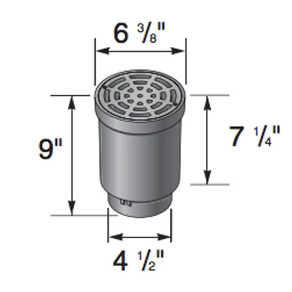 NDS - FWSD69 - Flo-Well Surface Drain Inlet w/ Grate