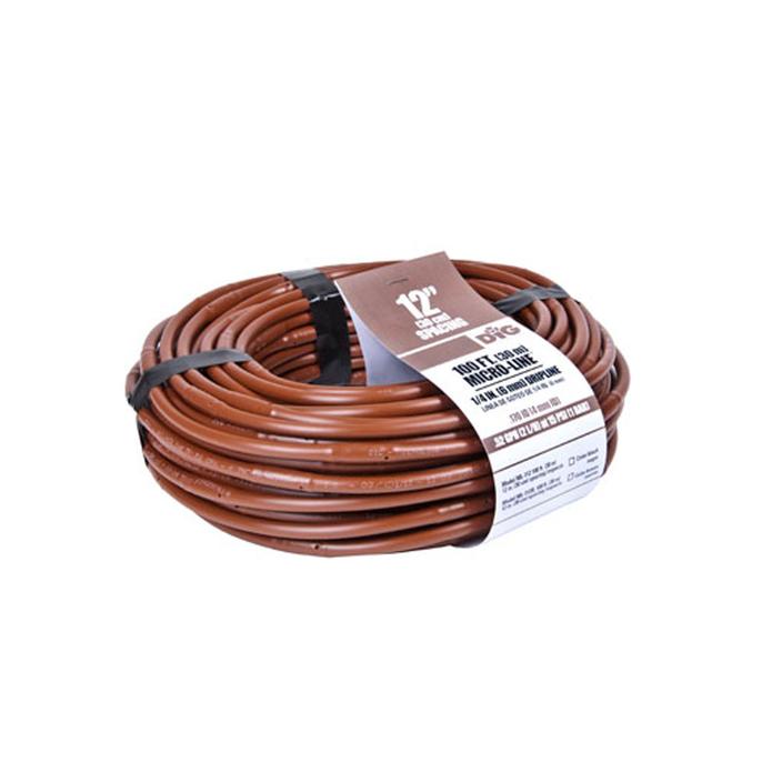 DIG - 1/4'' Microline Dripline w/ 12'' Spacing x 100' (Brown) .52 GPH - ML-112B