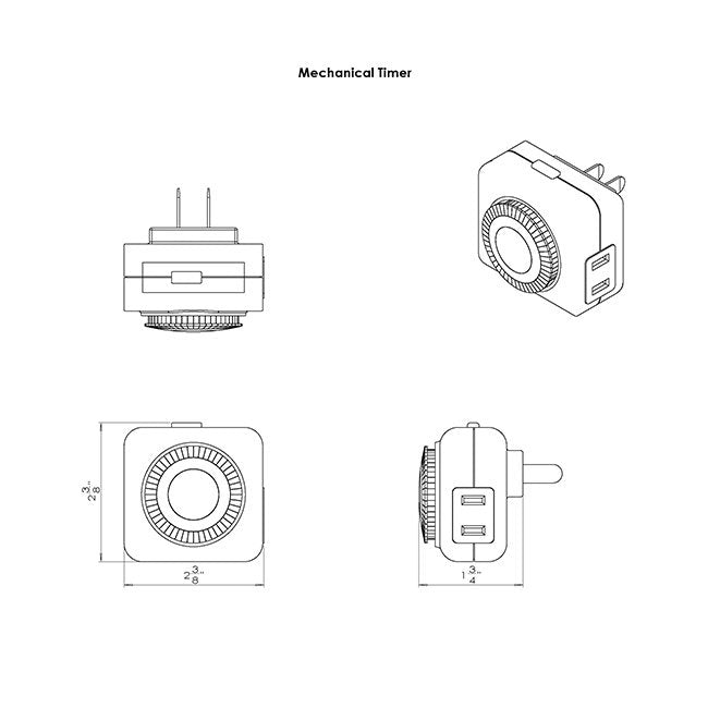 WAC Lighting - Landscape Lighting Mechanical Timer (White) - 9000-MTI-WT