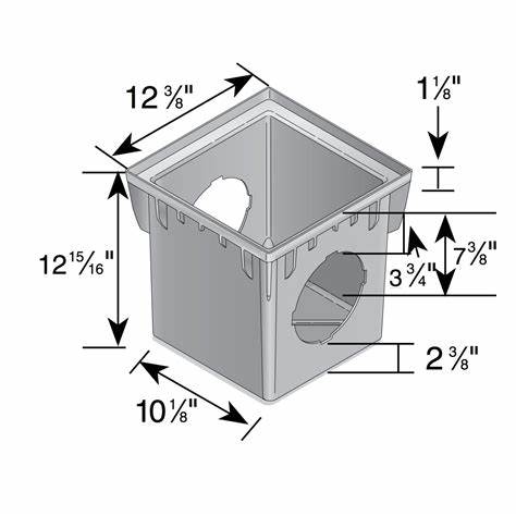 NDS - 1200BLKIT - 12'' Square 2-Hole Basin Kit (Black Grate)