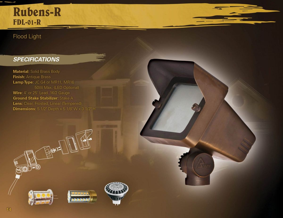 ABR Lighting - Rubens Flood Light - FDL-01-R