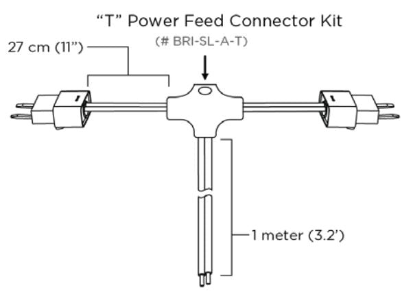 Brilliance - "T" Power Feed Kit for Strip Light - BRI-SL-A-T
