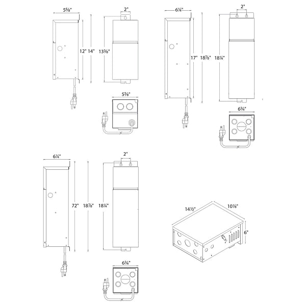 WAC Lighting - 150W Landscape Lighting Transformer (12V-15V) - 9150-TRN-SS