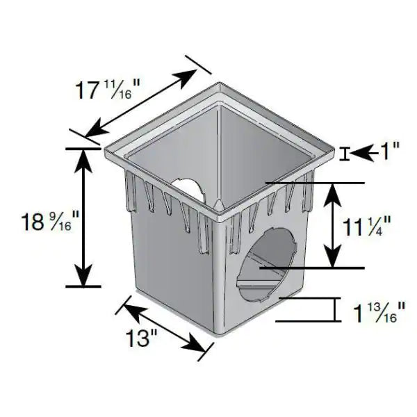 NDS - 1882GRKIT - 18'' Square 2-Hole Basin Kit (Green Grate)