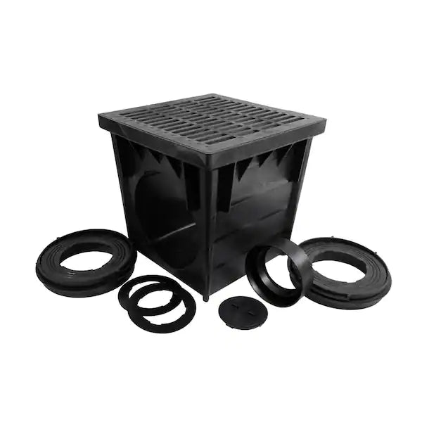 NDS - 2400BLKIT - 24'' Square 2-Hole Basin Kit (Black Grate)