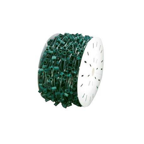 Seasonal Source - C9 Light Spool (1000' Length, 12" Spacing, Green Wire) - C9-1000-12-G