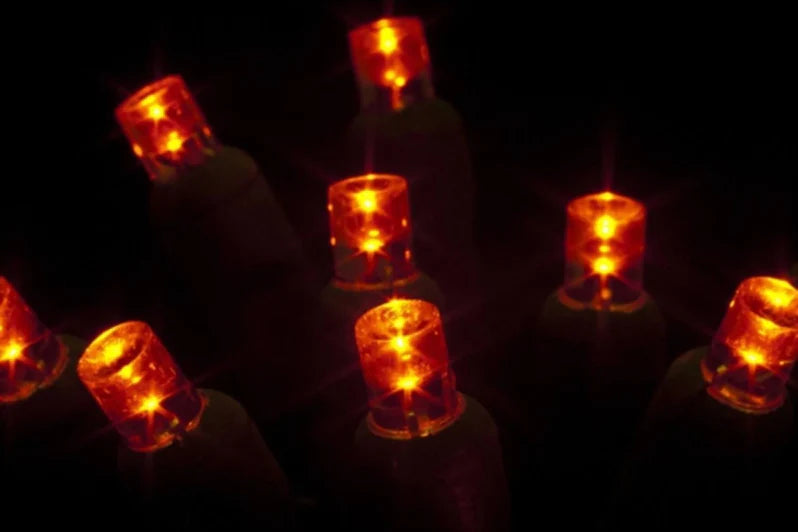 Seasonal Source - LED 5MM Professional Grade String Lights (Orange, 70 Lights, 4" Spacing) - 45607R-B