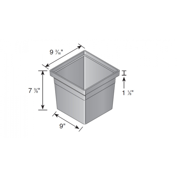 NDS - 916 - 9" Square Catch Basin Riser (No Bottom)