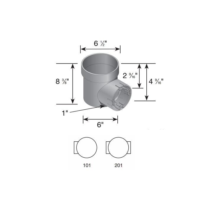 NDS - 201 - Spee-D Basin Double 3" & 4" Locking Outlets