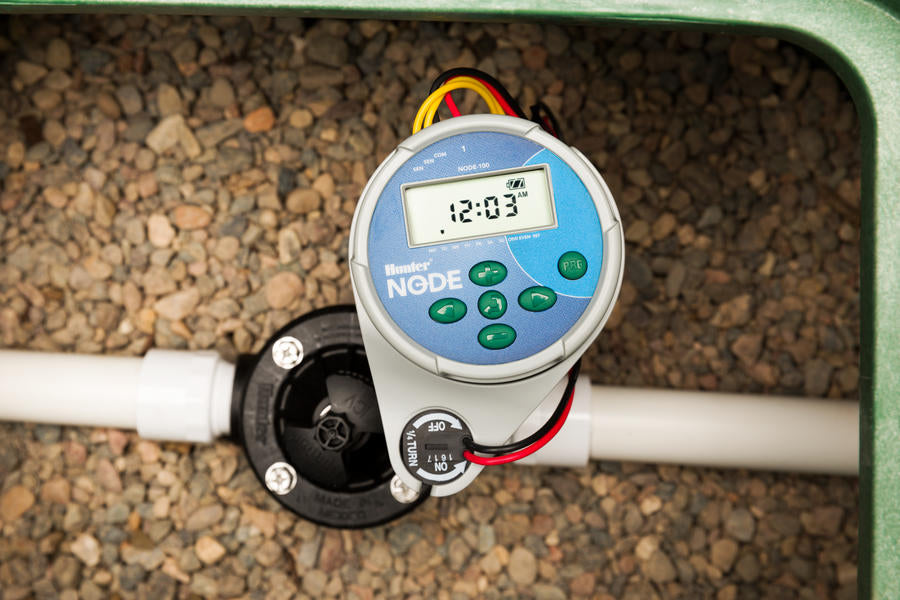 Hunter - NODE-100 - Single Station Battery Operated Controller w/ DC Latching Solenoid