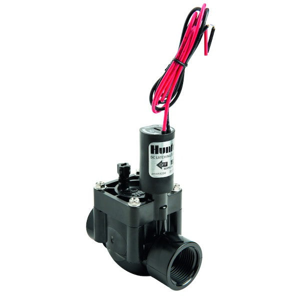 Hunter - PGV-100-G-DC - 1'' Plastic Globe Valve w/ DC Latching Solenoid (FPT x FPT)