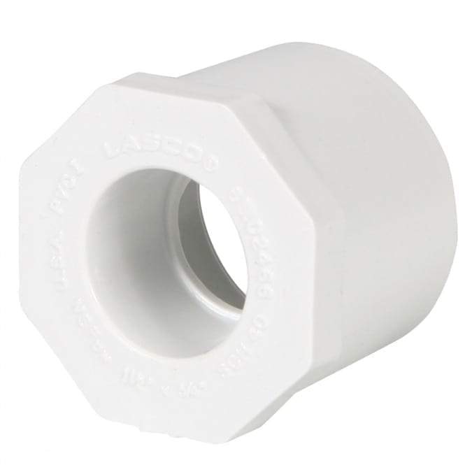 Lesso - 1 1/2 x 3/4 Sch40 PVC Reducer Bushing Spigot x Socket - 437-210