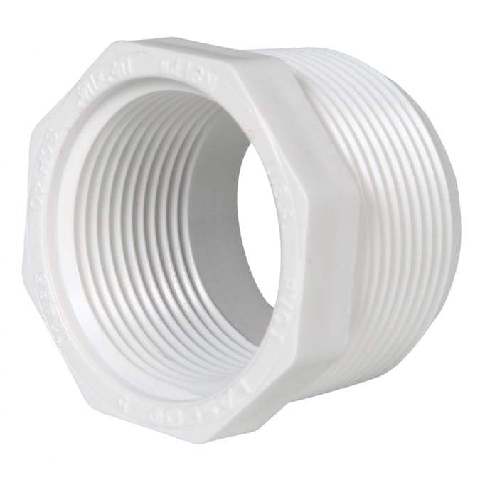 Lesso - 2 x 1 1/2 Sch40 PVC Reducer Bushing MPT x FPT - 439-251