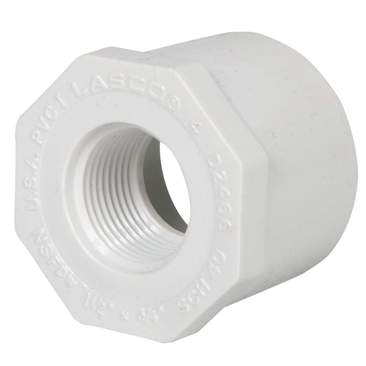 Lesso - 1 x 1/4 Sch40 PVC Reducer Bushing Spigot x FPT - 438-128