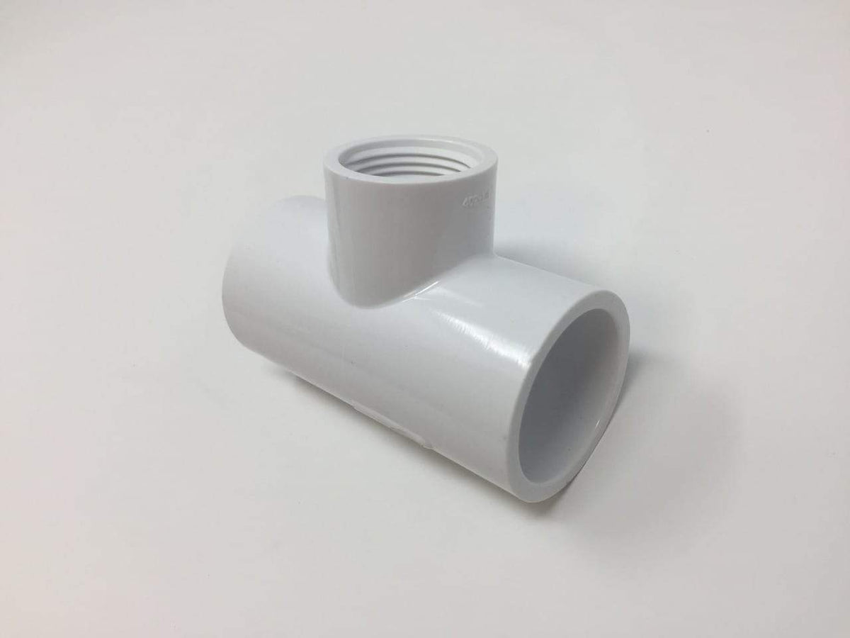 Lesso - 2 x 1 Sch40 PVC Tee Socket x Socket x Thread - 402-249