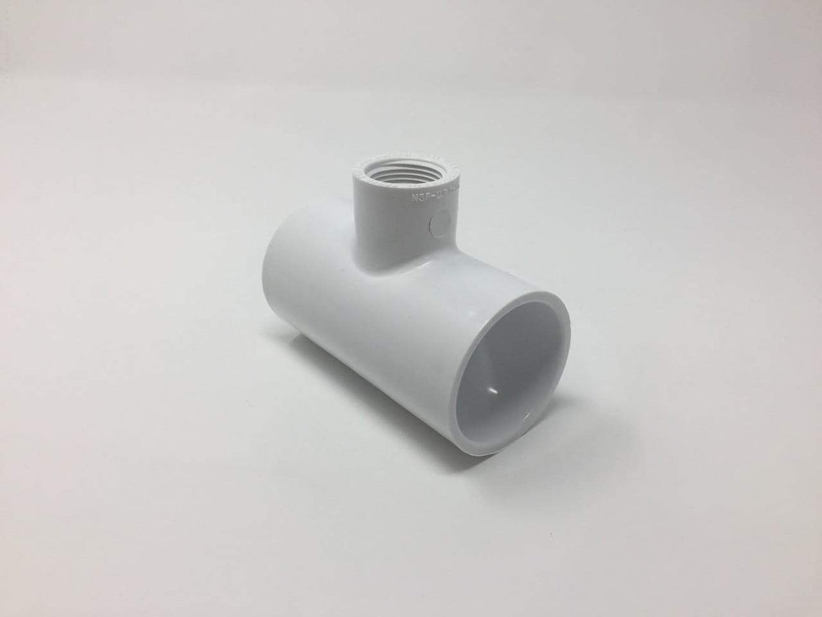 Lesso - 1 1/2 x 3/4 Sch40 PVC Tee Socket x Socket x Thread - 402-210