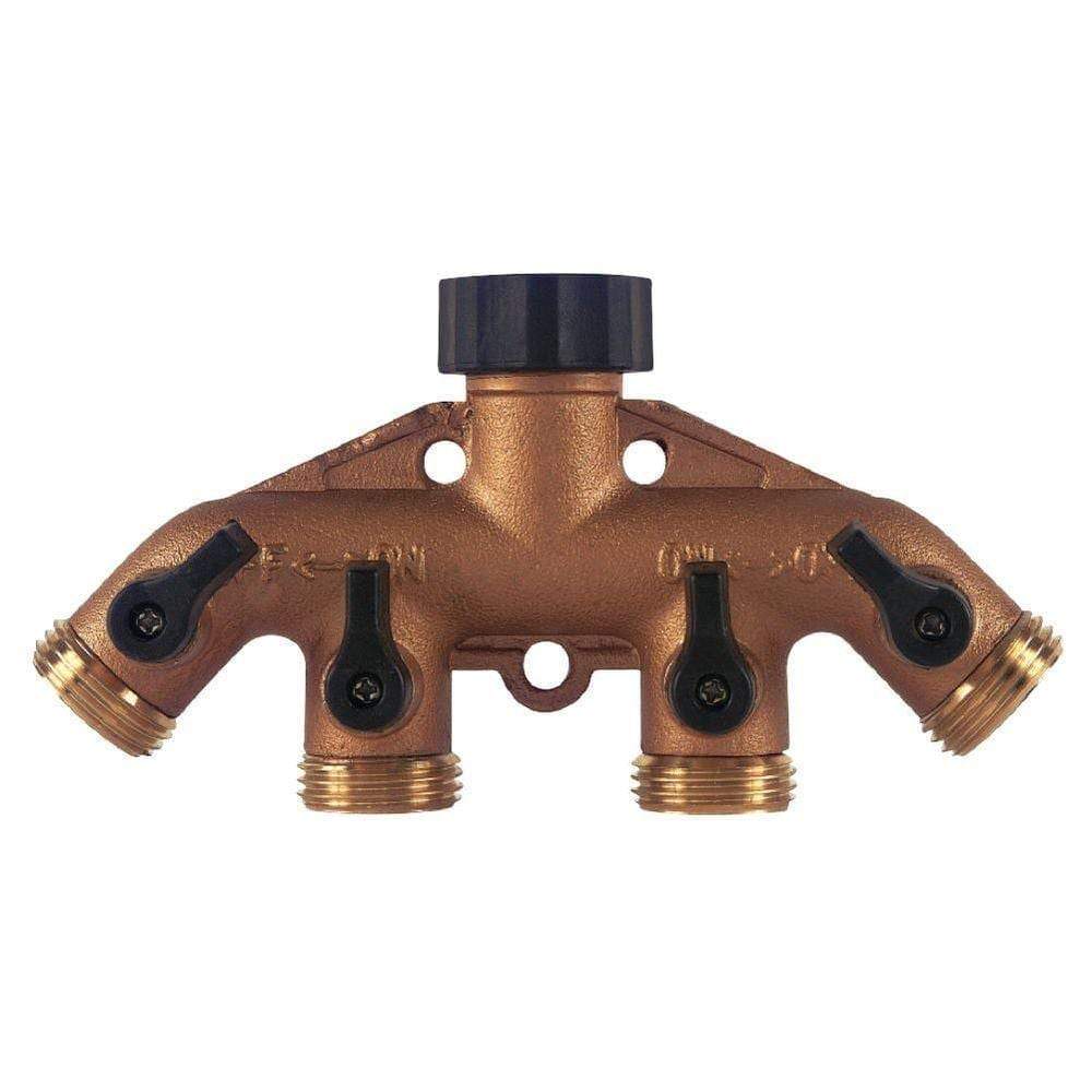 Melnor - Metal 4-Way Hose Valve - 9009