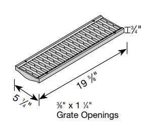 NDS - 815 - 5" Pro Series Light Traffic Channel Grate, Green