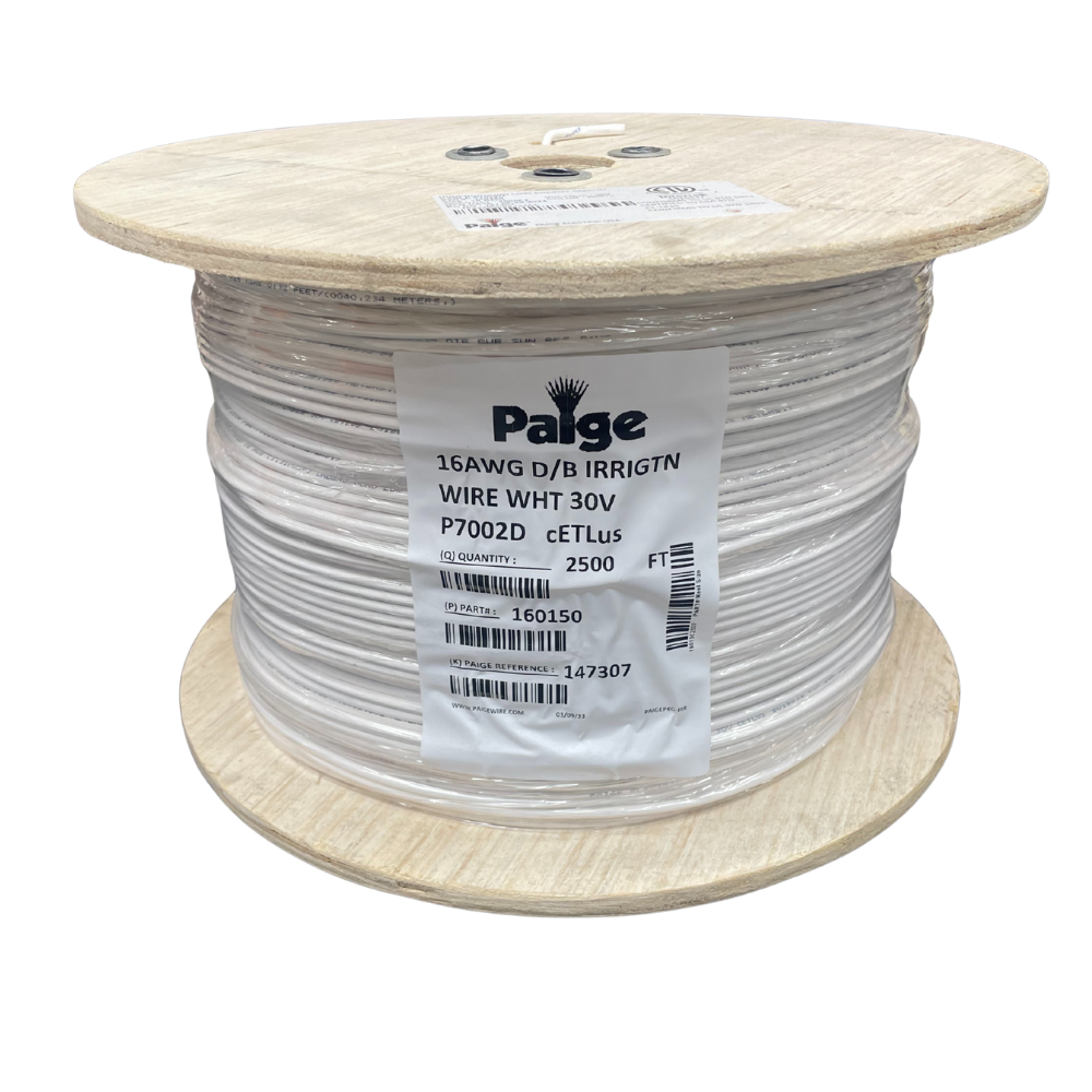 Paige - 16/1 x 2500' - 16 AWG Underground Sprinkler Wire (White)
