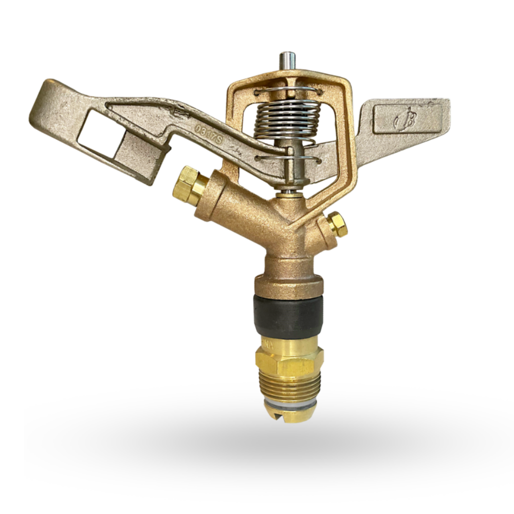 Buckner - 2000S1106 - 3/4'' Full Circle Dual Opposed Nozzles Brass Impact Sprinkler MPT