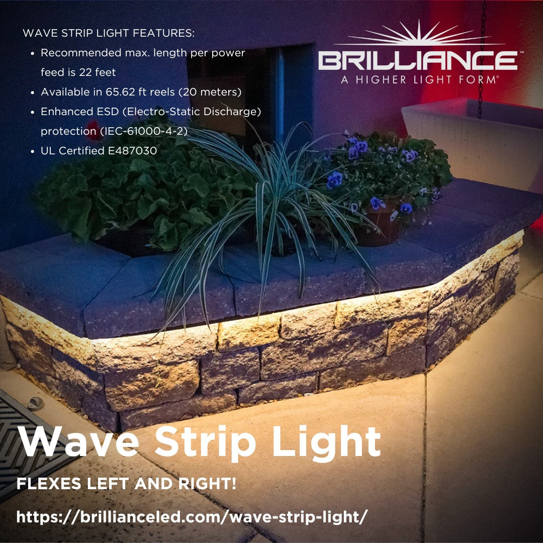 Brilliance - LED WAVE Strip Light 2700K (65.62' Reel) - BRI-WAVE-2700-65