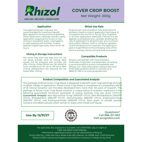 Rhizol Cover Crop - Dissolvable Microbial Soil Inoculant