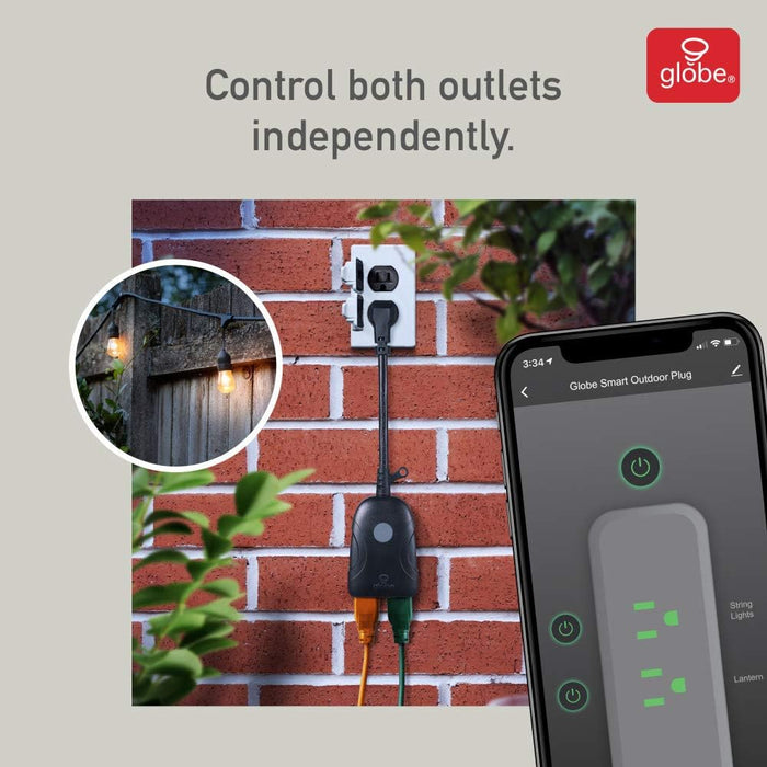 Seasonal Source - Outdoor WIFI Timer w/ 2 Independent Outlets
