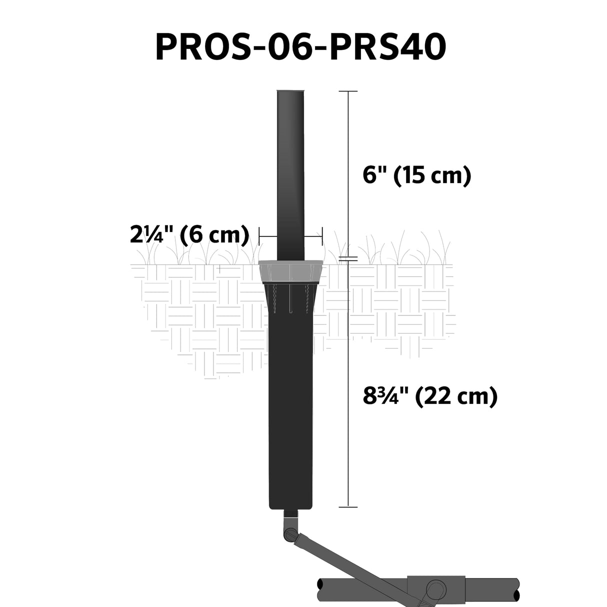 Hunter - PROS-06-PRS40 - 6'' Pro-Spray Pop-Up Spray w/ 40 PSI Regulator (No Nozzle)