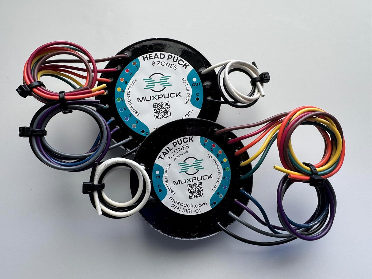 MuxPuck - Single-Wire 8 Zone Head & Tail Puck Set