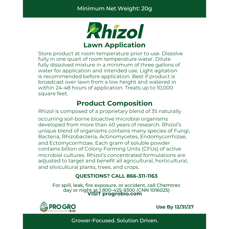 Rhizol Lawn - Dissolvable Microbial Soil Inoculant