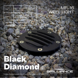 Brilliance - Black Diamond MR16 Grate Top Well Light (No Lamp) - BD-WL-MR16-GRATE-BK-NL