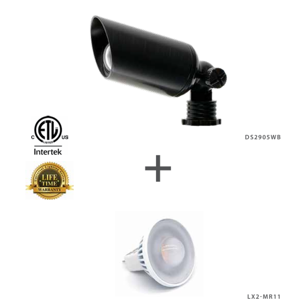 UNVLS - Small Brass Directional LED Spot Light (3W-2700K-40°) - DS2905WB-LX2MR1127K