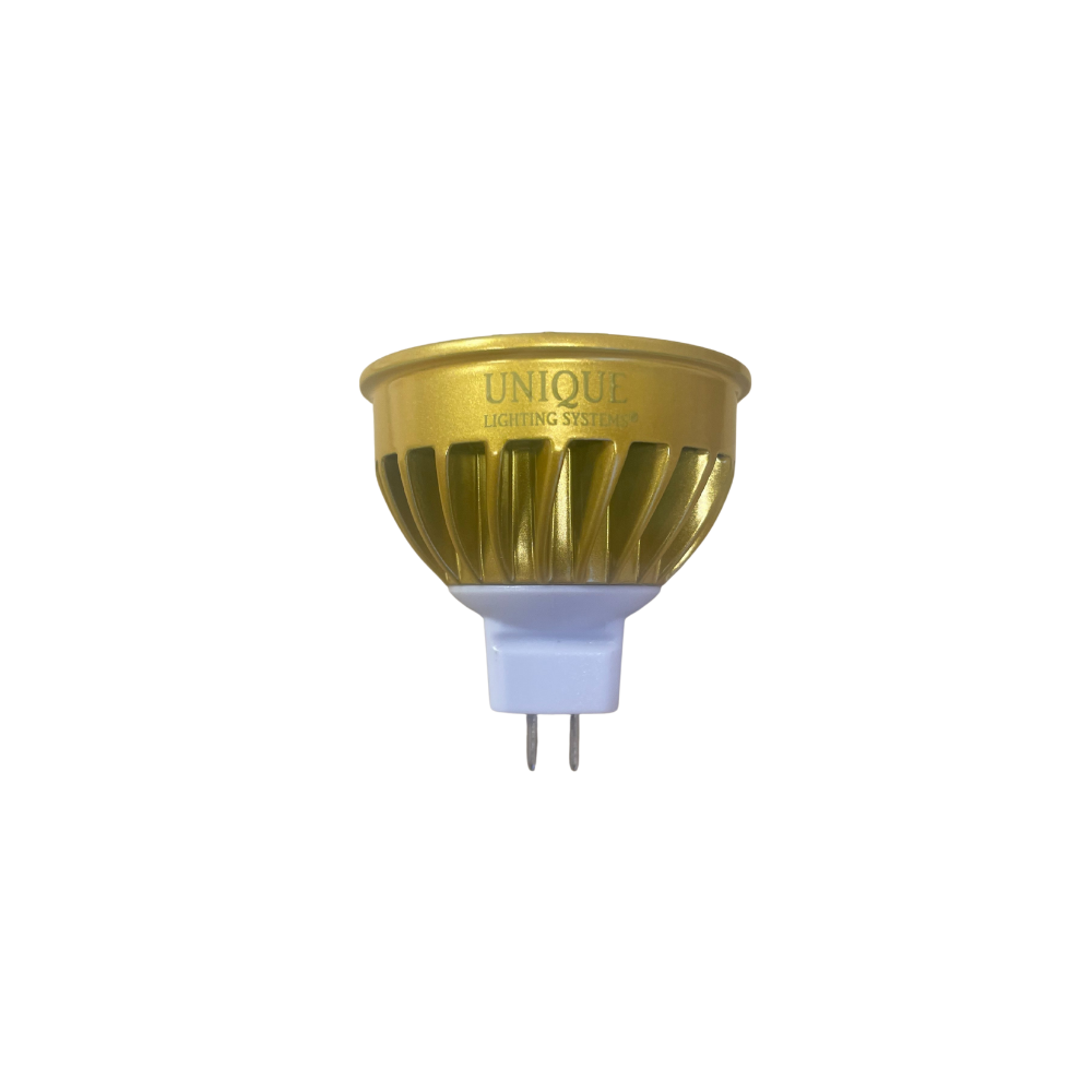 Unique - MR16 Flex Gold LED Bulb (3 Watt, 2700K, 15 Degree)