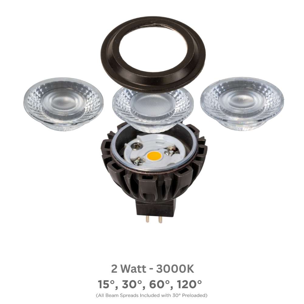 Brilliance - MR16 LED Gen6 Bulb (2 Watt, 3000K, Swappable Optics)