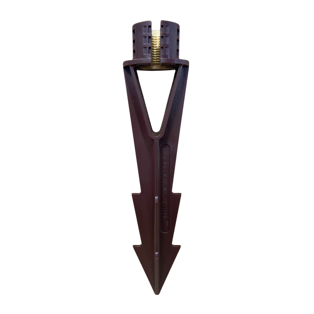 Unique - Medium Brown PVC Stake (Brass Slotted) - GRAVITYSTAKE-SL