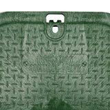 NDS - 113BC - Standard 14"x19"x12" Box and Overlapping Lid, Green Lid/ Black Body