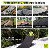 Non-Woven Geotextile 4/6/8oz (French Drains, Filtration, Retaining Walls) - DOTDAY TERRA