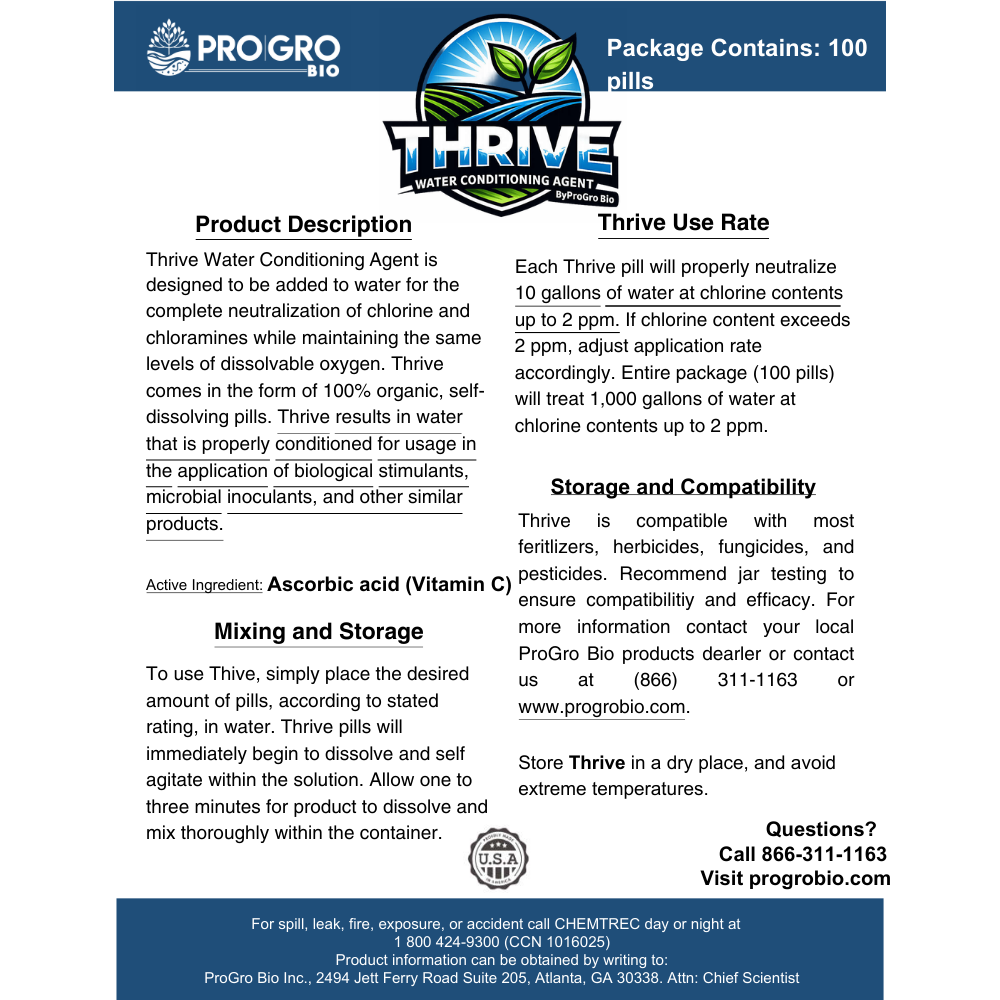 Thrive Water Conditioning Agent (100 Pills)