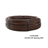 Netafim - 17mm Techline CV Dripline (0.6 GPH, 18'' Spacing, 500') - TLCV6-1805