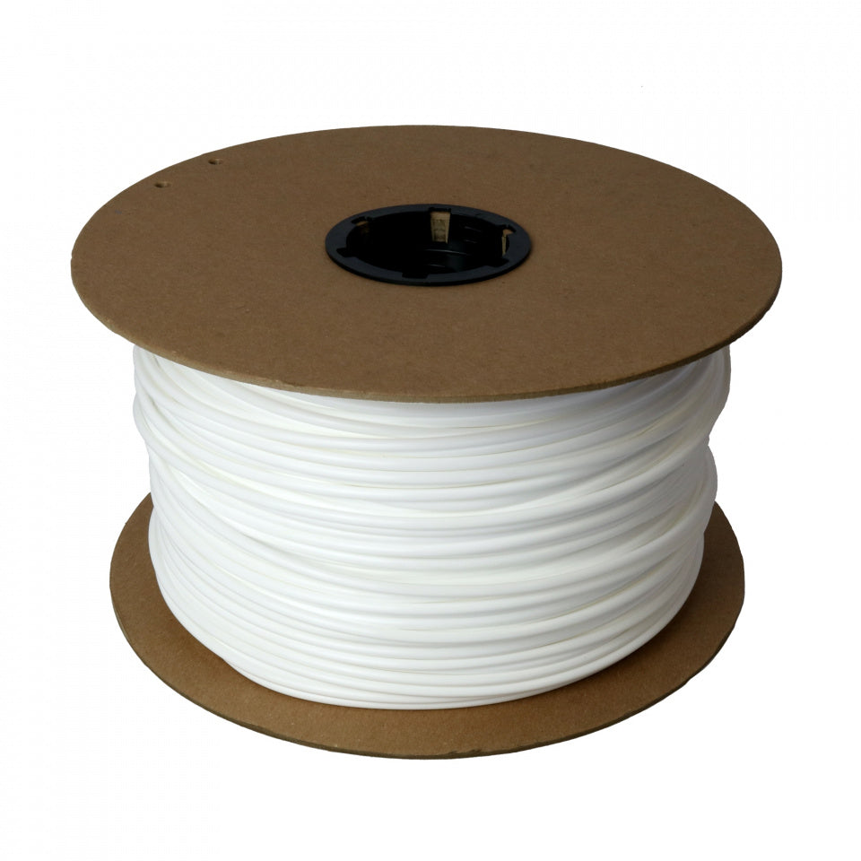 DIG - 1/8" White Polyethylene Tubing (.125 ID x .187 OD) (70 PSI) (1000') - 12-380W