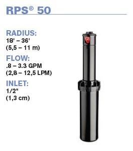 K-Rain - RPS50-CV - 1/2'' RPS Rotor w/ Check Valve