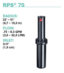 K-Rain - RPS75-6INCH - 3/4" RPS Rotor w/ 6'' Riser Pop-Up