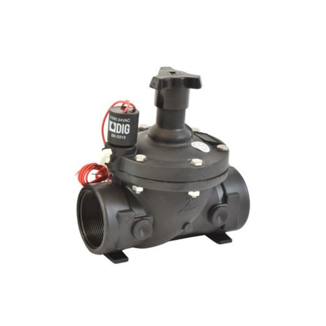 DIG - 2" In-line Valve w/ Flow Control & 24 VAC Solenoid - 33-017