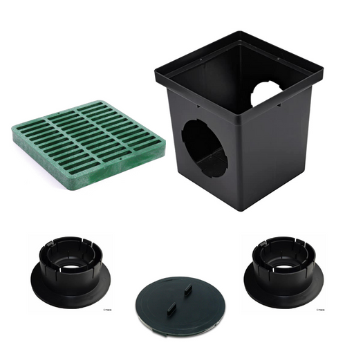 NDS 6 x 6 x 4 Square Grate & Adapter - Black 640