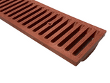 NDS - 665 - 2' Dura Slope Plastic Channel Grate, Brick Red