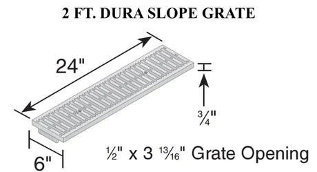 NDS - 664 - 2' Dura Slope Plastic Channel Grate, Sand