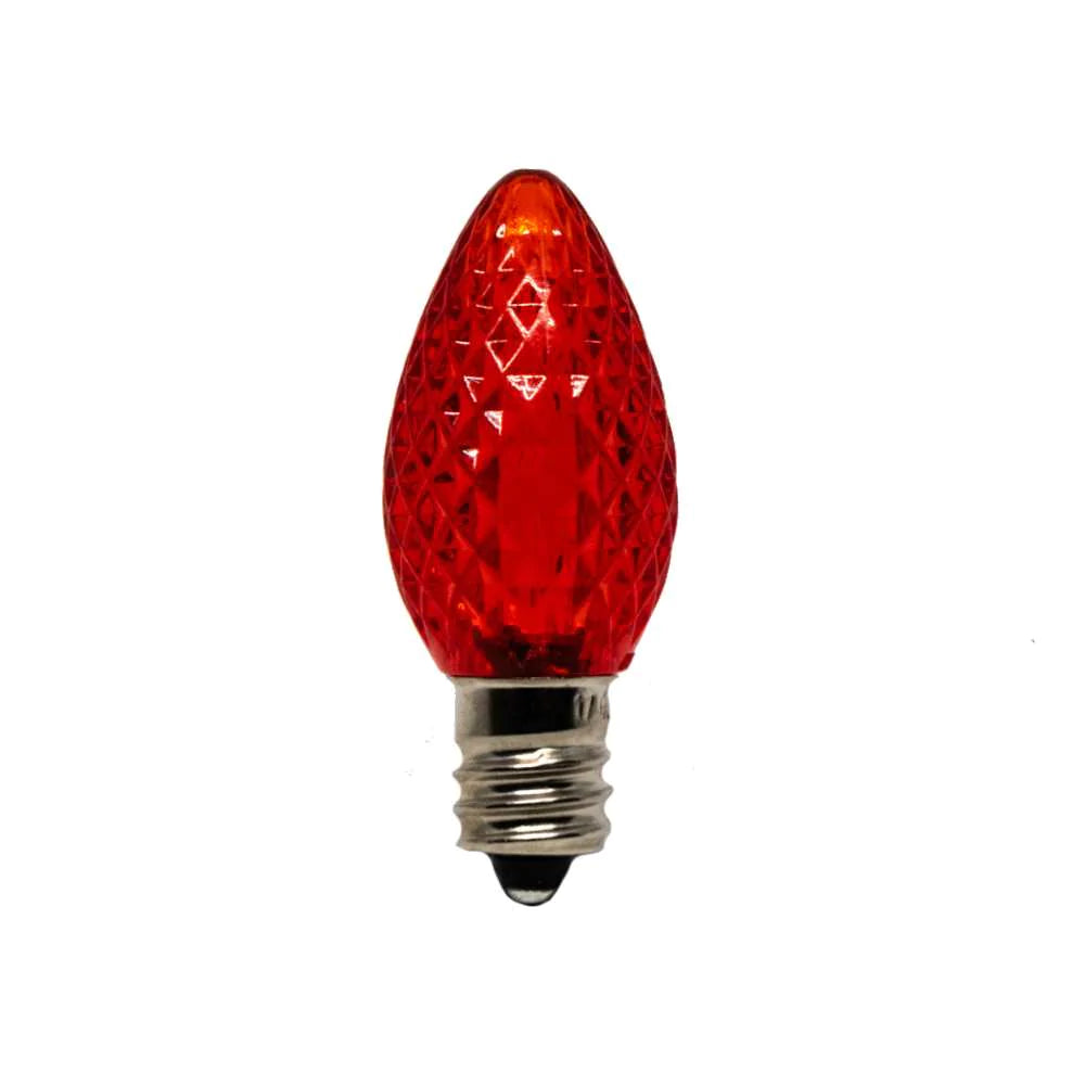 Seasonal Source - C7 LED SMD Red Retrofit Bulb (Pack of 25) - LED-C7-RED-SMD