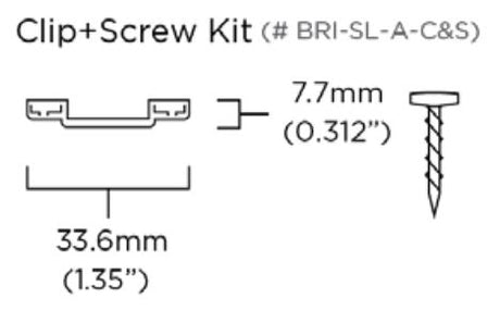 Brilliance - Strip Light Clip & Screw Kit - BRI-SL-A-C&S