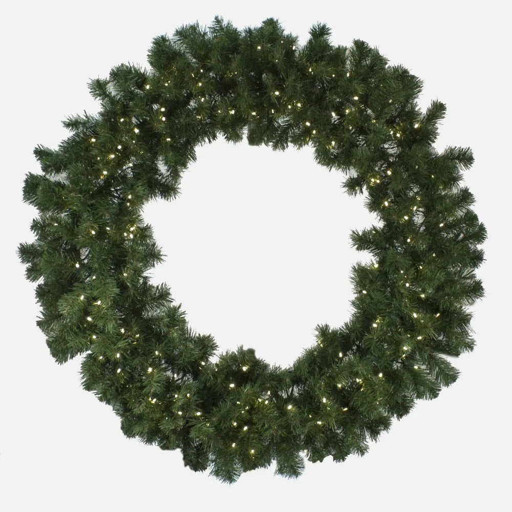 Seasonal Source - 48'' Pre-Lit Wreath w/ LED Lights - LEDWREATH-48-H