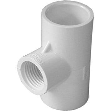 Lesso - 3'' x 2'' Sch40 PVC Tee Socket x Socket x Thread - 402-338 ...